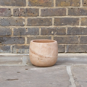 Antique Sand Boolay Stone Planter (D20cm x H19cm) Outdoor Plant Pot - image 2