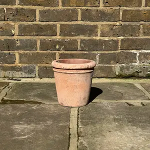 Antique Sand Cache Rim Stone Planter (Pot Size D18xH18cm) Terracotta Outdoor Plant Pot - image 3