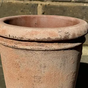 Antique Sand Cache Rim Stone Planter (Pot Size D18xH18cm) Terracotta Outdoor Plant Pot - image 5
