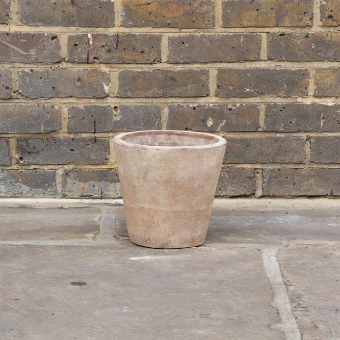 Antique Sand Handmade Cache Stone Planter (D23cm x H22cm) Outdoor Plant Pot - image 2