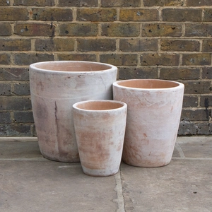 Antique Stone Handmade Vase Planter (D44cm x H46cm) Outdoor Plant Pot - image 1