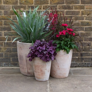 Antique Stone Handmade Vase Planter (D44cm x H46cm) Outdoor Plant Pot - image 5