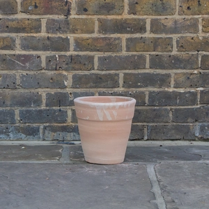 Whitewash Terracotta Handmade Stan Wide Planter (D24cm x H24cm) Outdoor Plant Pot - image 2