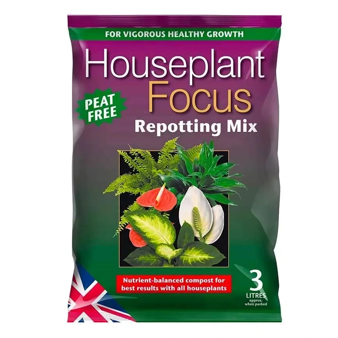 house plant focus peat-free repotting mix