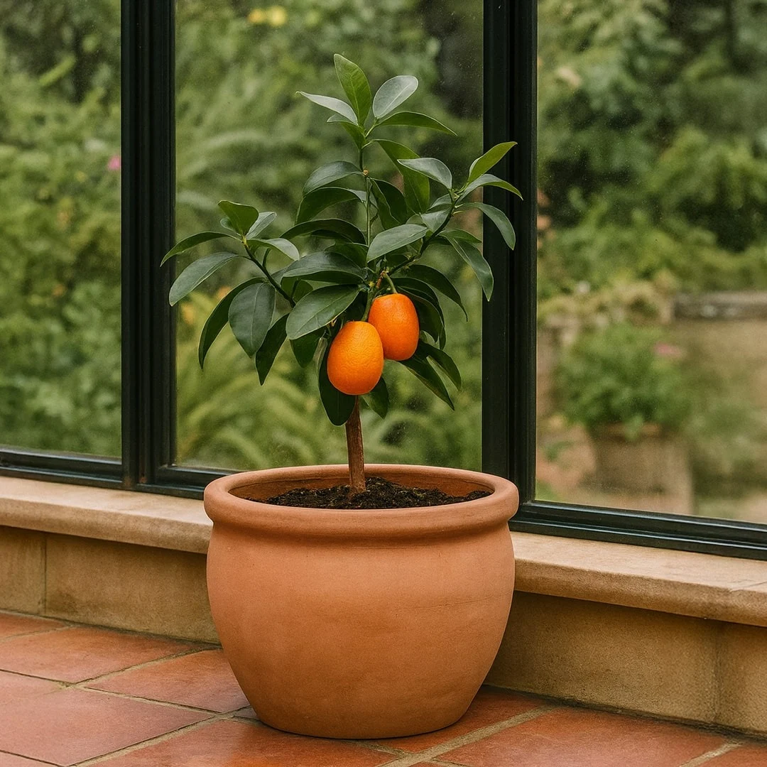 orange tree in a pot