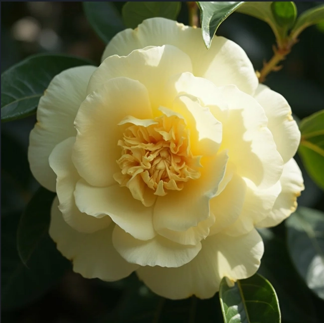 white camelia flower