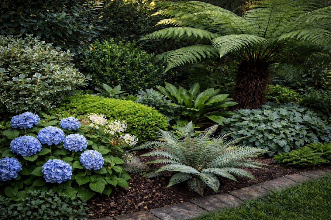 Shaded gardens planting