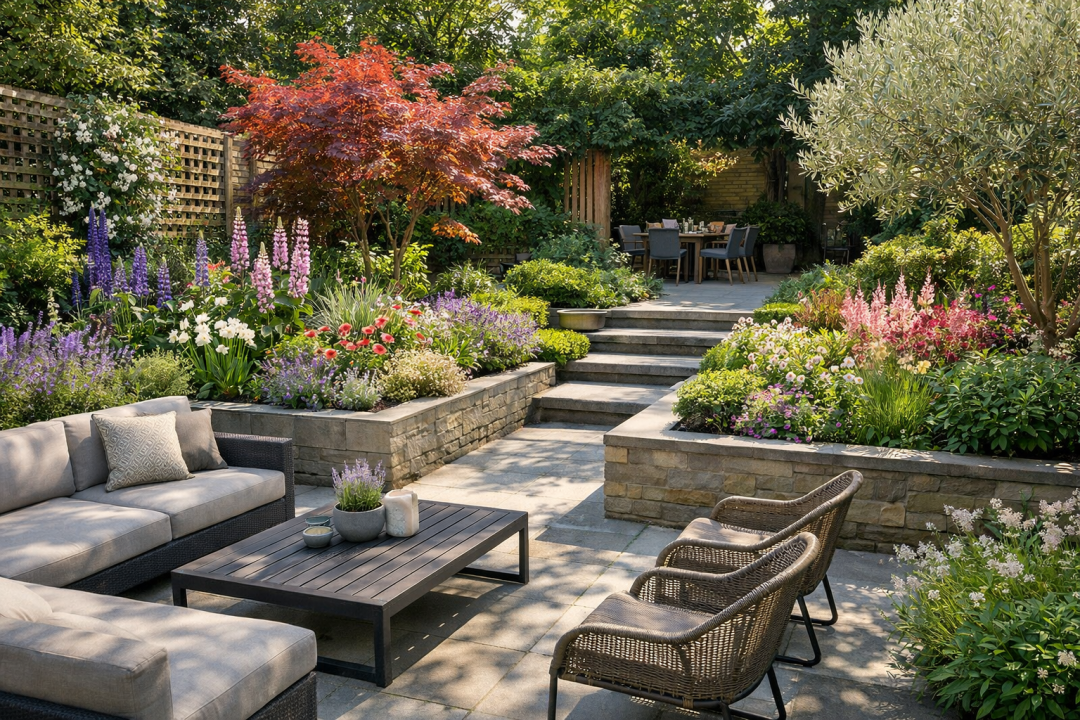 Considered planting schemes for established gardens