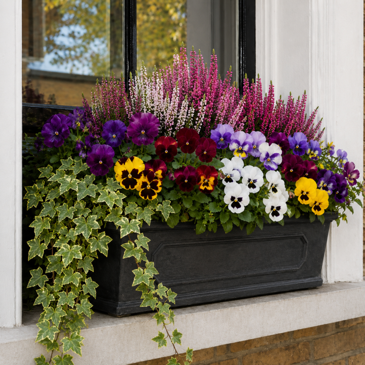 Window boxes for plants at Boma Garden Centre in Kentish Town, London