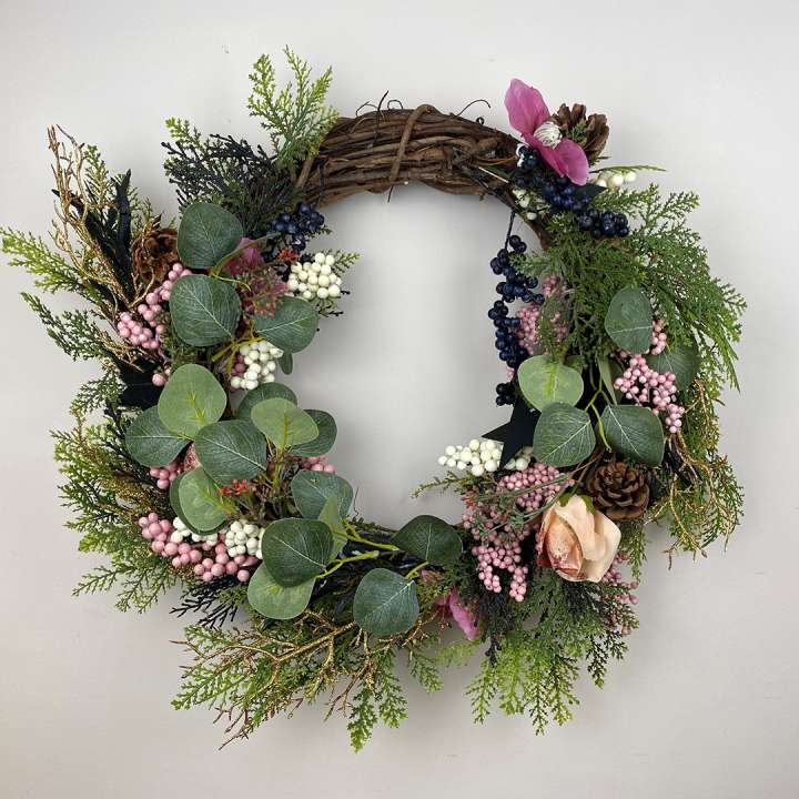 Handmade Christmas Wreaths at Boma Garden Centre Kentish Town London