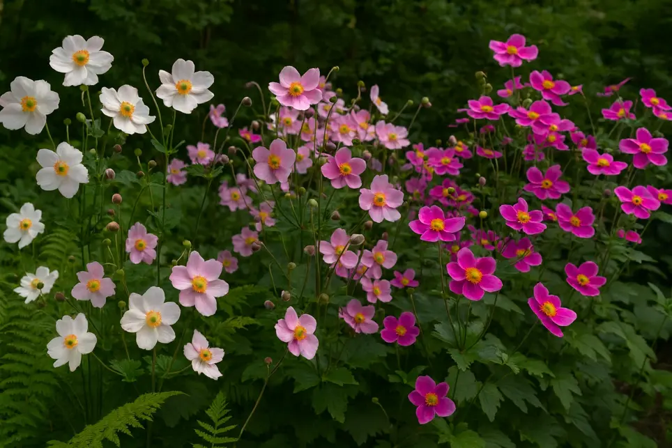 Japanese Anemones Transform London's Shady Borders Beautifully