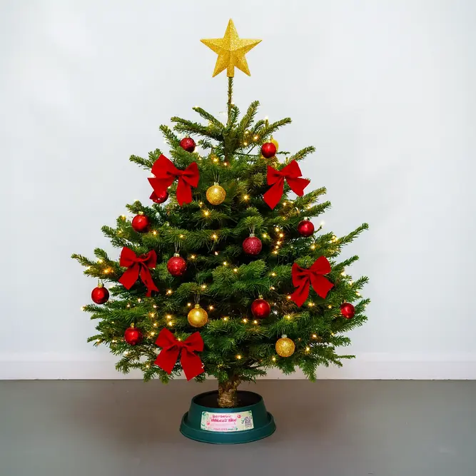 3-4Ft Nordmann Fir Premium Cut (100-125cm) Christmas Tree - image 3