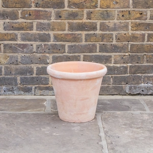 Aged Terracotta Handmade Coni Lip Planter (D38cm x H34cm) Outdoor Plant Pot - image 2