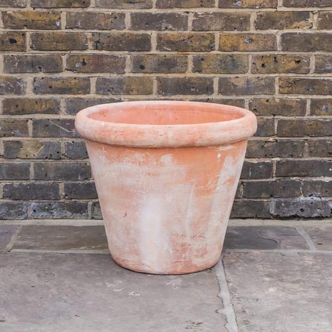 Aged Terracotta Handmade Coni Lip Planter (D58cm x H50cm) Outdoor Plant Pot - image 2