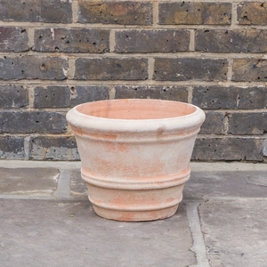 Aged Terracotta Handmade Coni Planter (D33cm x H25cm) Outdoor Plant Pot - image 2