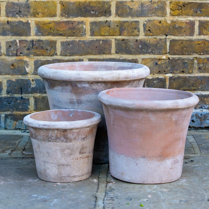Aged Terracotta Planter - Cortona (D33xH27cm) Handmade Outdoor Pot - image 1