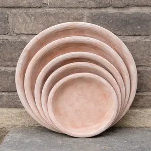Antico Aged Terracotta Saucer - Handmade Outdoor Plant Pot Saucer