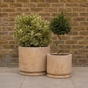 Antico Sombra Aged Terracotta Planter (D39x35cm) Handmade Outdoor Plant Pot - image 2