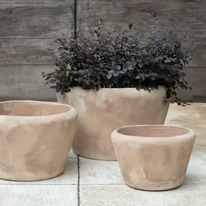 Antico Whitby Aged Terracotta Planter - Handmade Outdoor Planter