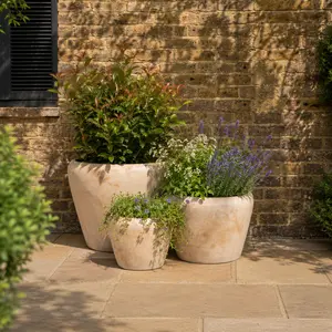 Antico Whitby Aged Terracotta Planter (D29x29x20cm) Handmade Outdoor Plant Pot - image 2