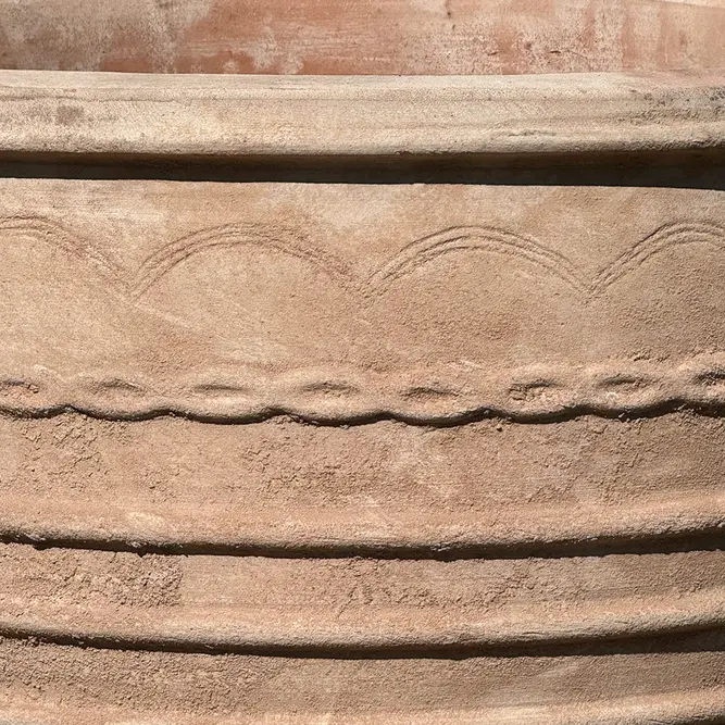 Antique Sand Ribbed Urn Stone Planter (Pot Size D28.5xH24cm) Terracotta Outdoor Plant Pot - image 4