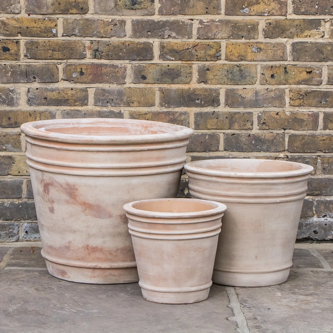 Antique Stone Triple Rim Planter (D53cm x H47cm) Outdoor Plant Pot - image 1