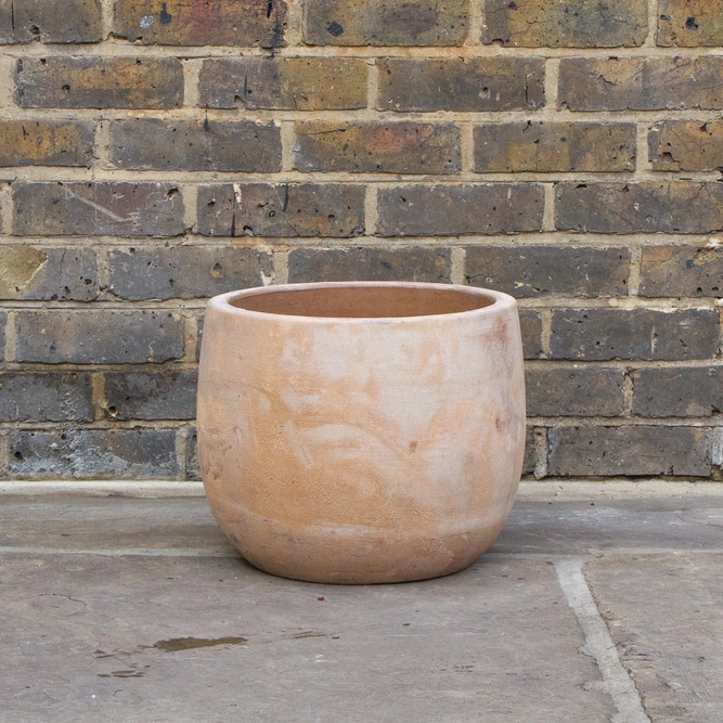 Antique Stone Handmade Boule Planter (D36cm x H30cm) Outdoor Plant Pot - image 2