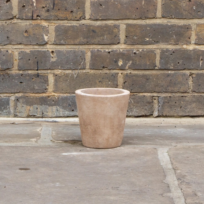 Antique Stone Handmade Cache Planter (D16cm x H16cm) Outdoor Plant Pot - image 2