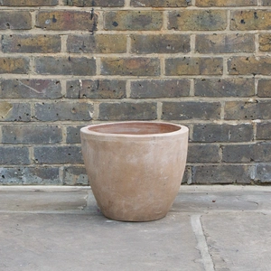 Antique Stone Handmade Egg Planter (D35m x H28cm) Outdoor Plant Pot - image 2