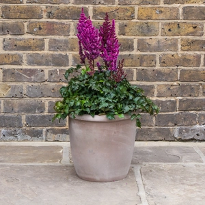 Antique Stone Terracotta Single Rim Planter (D33cm x H31cm) Outdoor Plant Pot - image 5