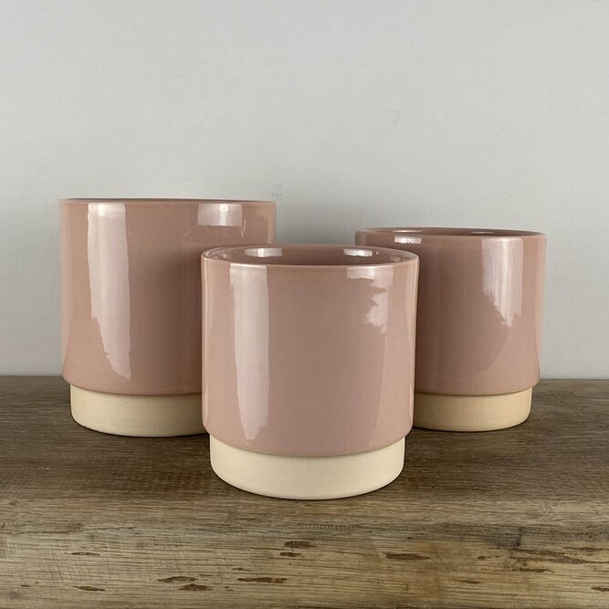 Ava Pink Glaze (D13cm x H13cm) Indoor Plant Pot Cover - image 3