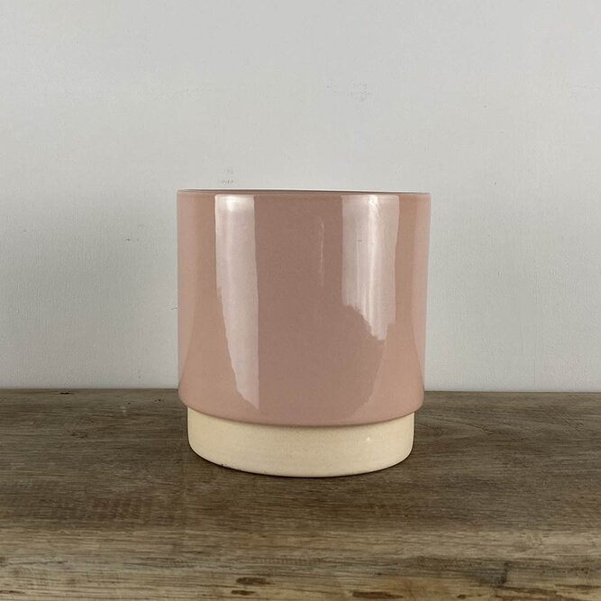 Ava Pink Glaze (D13cm x H13cm) Indoor Plant Pot Cover - image 1