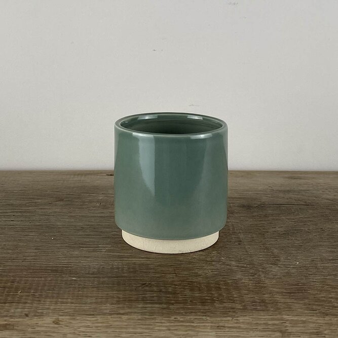 Ava Sea-Green Glaze (D6cm x H7cm) Indoor Plant Pot Cover - image 1