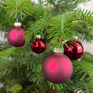 Bauble Glass Bordeaux pack of 20 pack 4cm - Christmas Tree Decoration - image 1