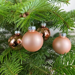 Bauble Glass Pink pack of 20 pack 4cm - Christmas Tree Decoration - image 1
