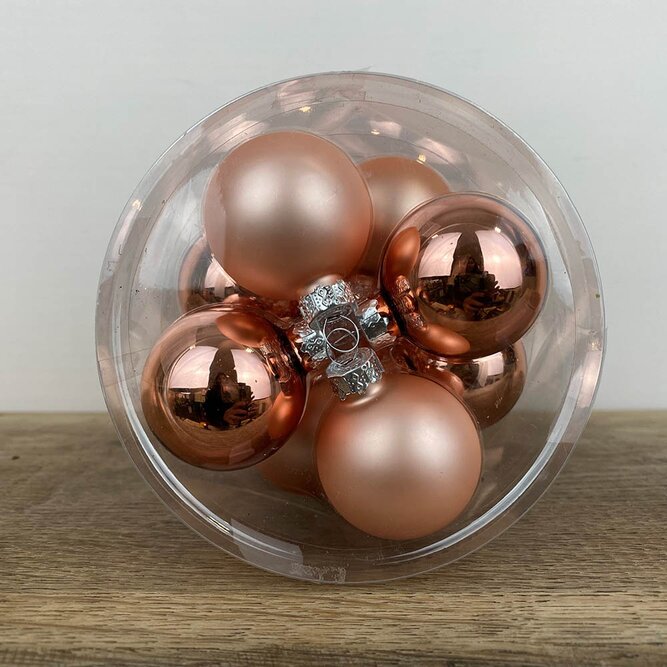 Bauble Glass Pink pack of 20 pack 4cm - Christmas Tree Decoration - image 3