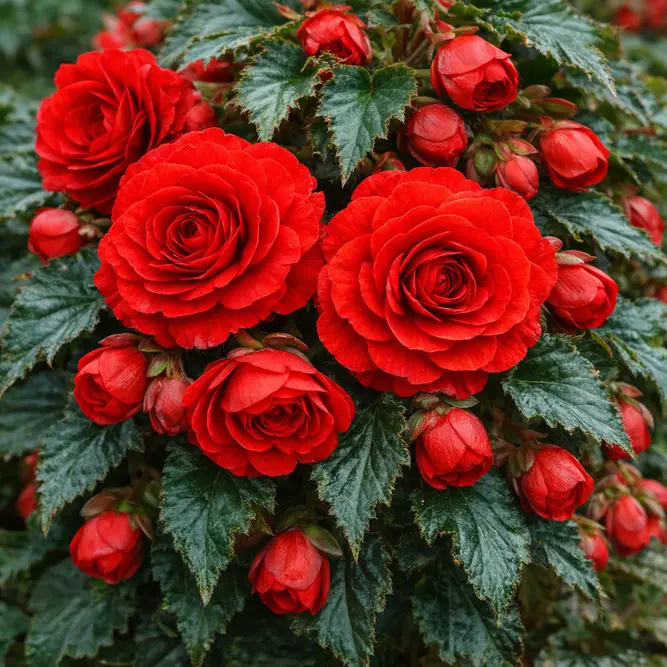 Begonia × tuberhybrida  (Pot Size 12cm) Red Tuberous Begonia