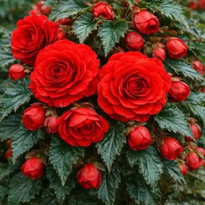 Begonia × tuberhybrida  (Pot Size 12cm) Red Tuberous Begonia