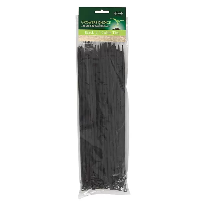 Black 11 Inch Cable Ties (Pack of 100)