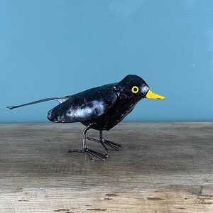 Blackbird Multicoloured Sculpture L22cm x W10cm x H12cm - image 2