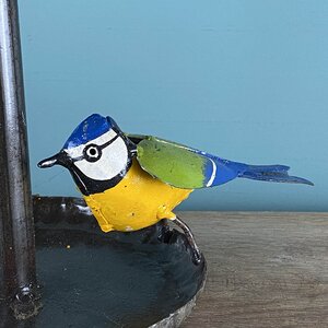 Blue Tit Hanging Feeder Multicoloured sculpture L18cm x W16cm x H41cm - image 3