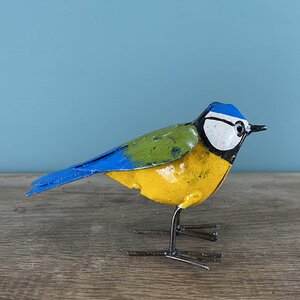 Blue Tit Multicolour Sculpture L15cm x W8cm x H10cm - image 4