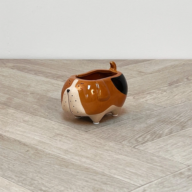 Brown Doggy Plant Pot (Opening space 6.5x4.5cm) - image 1