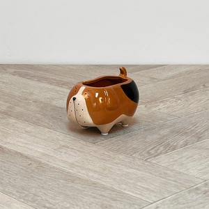 Brown Doggy Plant Pot (Opening space 6.5x4.5cm) - image 1