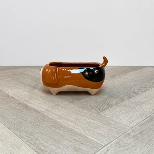 Brown Doggy Plant Pot (Opening space 16x17cm) - image 3