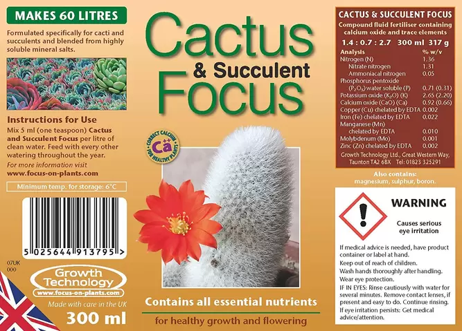 Cactus and Succulent Focus 300ml Cactus & Succulent Plant Food - image 2