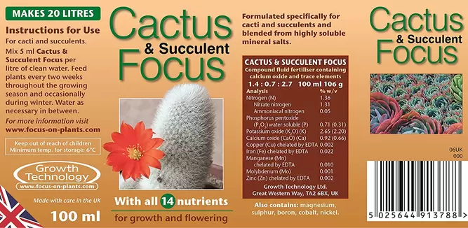 Cactus and Succulent Focus 100ml Cactus & Succulent Plant Food - image 2