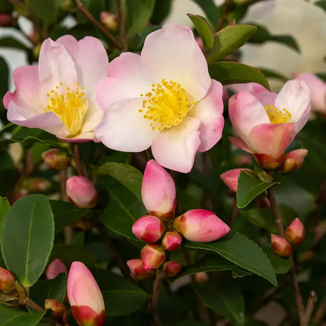 Camellia japonica 'Beauty Blush' (Pot Size 19cm)