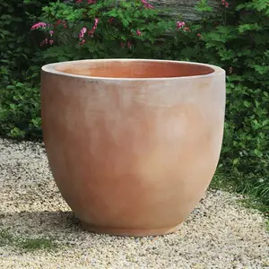 Causago Terracotta Egg Planter - Handmade Outdoor Plant Pot