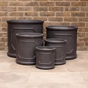 Chelsea Cylinder Planter - Fibreclay Cylinder Outdoor Planters